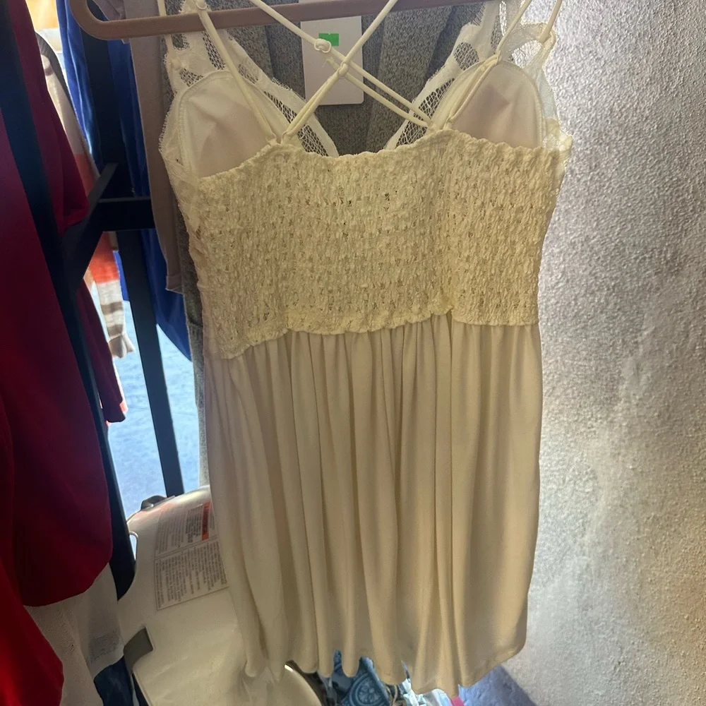 Zara Ivory Lace Detail Chemise - Picture 4 of 4